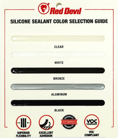 Red Devil 08160I RD PRO Industrial Grade RTV 100% Silicone Weather-Resistant Sealant, 10.1 oz. Tube, White, 1-Pack...