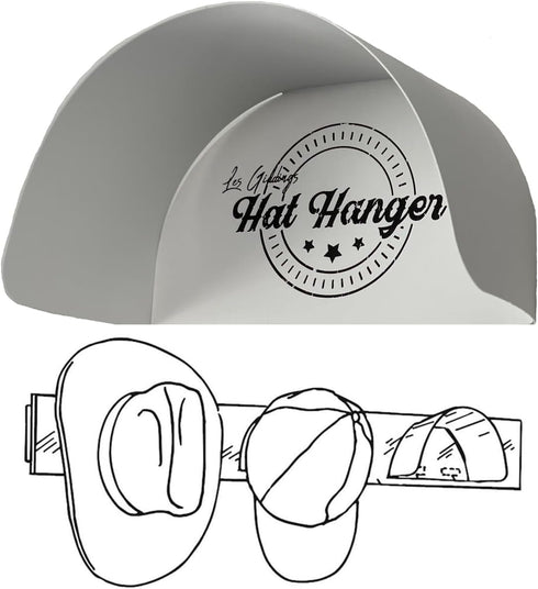 White 10 Pack - Unique Hidden Design for Baseball, Cowboy, Fedoras Hats...