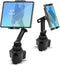 Cup Holder Car Tablet Mount, 360° Adjustable 2-Arm Stand Holder for iPad Pro 12.9/11/10.5/9.7/Air/Mini 6/5/4, Samsung Galaxy Tab/Z Fold 4/3, Amazo...