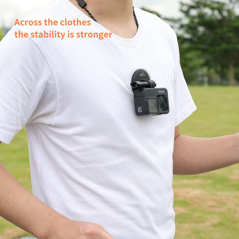 Magnetic Neck Selfie Holder, Action Camera Mount Quick Release Plate, Chest Shoulder Support Angle with Joint Mount, for Gopro Hero 5 6 7 8 9 10 B...