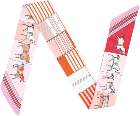 Horse Skinny Scarf for Women - Bag, Purse, Handbag, Hair, Handle, Accessory, Gift...