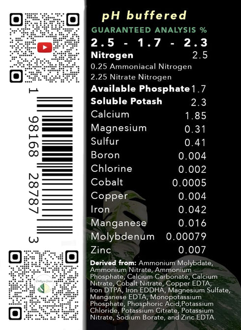 Premium Concentrated Liquid Fertilizer - Makes 40gal - LEAF LUX by Pretty in Green - ALL Plants ALL Media LECA, Soil - Indoor Plants...