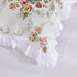 FADFAY Rose Floral Throw Pillow Covers 18x18 Set of 2 Flowers Pillow Cushion Cases Cotton Cushion Covers White Ruffle Decorative Throw Square Pill...