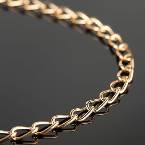 YOUBEIYEE 32.8 Feet Gold Plated Aluminum Jewelry Chains Bulk Twist Curb Link Chain Necklace Handmade DIY Jewelry Chain for Jewelry Making...