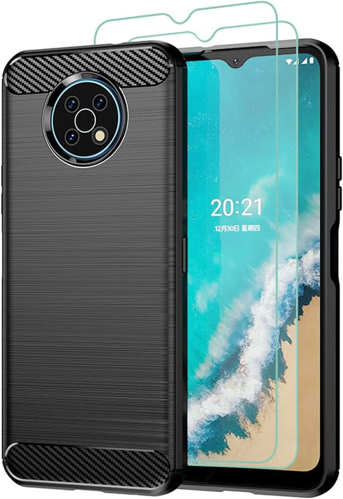 Osophter for Nokia G50 Case,Nokia G50 5G Phone Case with 2pcs Screen Protector Shock-Absorption Flexible TPU Rubber Protective Cell Phone Cover fo...