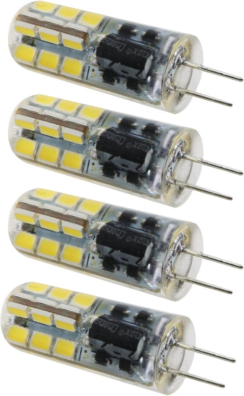 4pcs LED Bulb Lights 3W AC/DC12V Warm White 3000K Bi-Pin Base for Outdoor Lighting Deck Stair Step Path Paver Lights Landscape Bulbs...