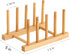 HBlife 2pcs Bamboo Dish Plate Bowl Cup Book Pot Lid Cutting Board Drying Rack Stand Drainer Storage Holder Organizer Kitchen Cabinet?Keep Dry?...