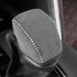 Leather and Suede Car Gear Shift Knob Cover for 2019 2020 2021 2022 Toyota RAV4,Black with Beige Stitiches...