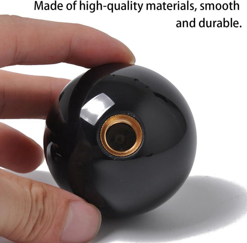 AUCELI Car Shift Knob Manual Gear, No.8 Billiard Ball Type Car Shifter Lever Head Knob, 2.2" Acrylic Round Ball Shift Knob with 3 Adapters, Auto A...