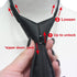 Men's Black Classic Woven Jacquard Solid Pre-Tied Adjustable Zipper necktie...