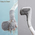 Toilet Brush, Long Handle Golf Toilet Brush with Holder 360° Deep Cleaning Flexible Silicone Toilet Cleaner Brush Wall Mounted for Bathroom (2Pcs ...