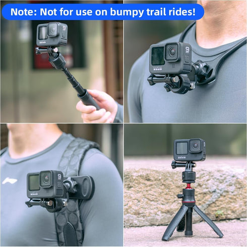 SUREWO Quick Release Base Mount Kit for GoPro,Magnetic Suction & Swivel Lock Adapter Compatible with GoPro Hero 12 11 10 9 8 7 6 5 Black,DJI Osmo ...