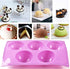 Newk 5 Holes Semi Sphere Silicone Mold, 3 Packs 5-Cavity Half Sphere Mold for Making Chocolate Bomb, Cake, Jelly, Pudding, Dome Mousse - Purple...