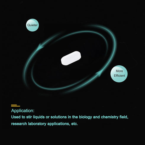 MECCANIXITY Magnetic Stirrer Mixer Stir Bar Rod 10mm(0.39") x4mm Cylinder Shape PTFE Coating Magnet White for Laboratory 5Pcs...