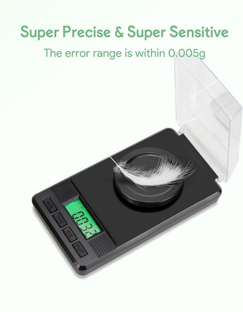 Milligram Scale 50g/0.001g, Digital Mg Scale with 50g Calibration Weight and Accessories, High Precision Scale for Jewelry, Powder, Medicine, Gold...