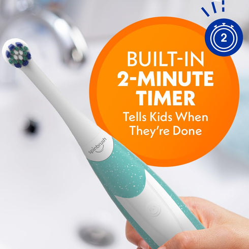 Spinbrush Kids Electric Toothbrush, Shimmery Sparkle, Battery-Powered...