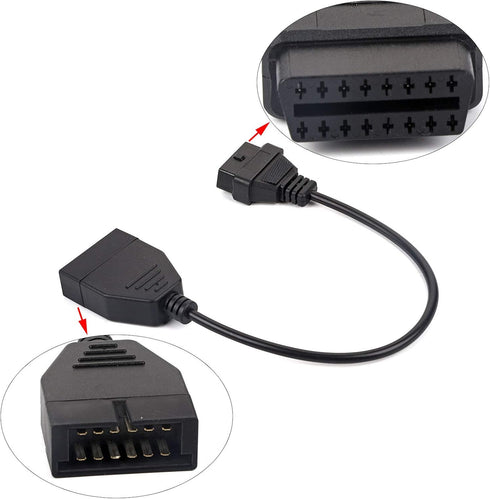 OBD2 to OBD1 GM Adapter,OBD1 12 Pins to OBD2 16 Pins Diagnostic Tool Connector Adapter Cable Replacement for GM...