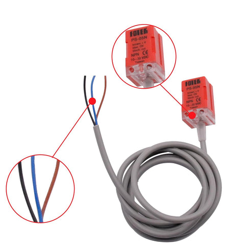 5 Pcs PS-05N INDUCTIVE Fotek Proximity Sensor switch 5mm NPN out DC10-30V Normal Open NO US STOCK New...
