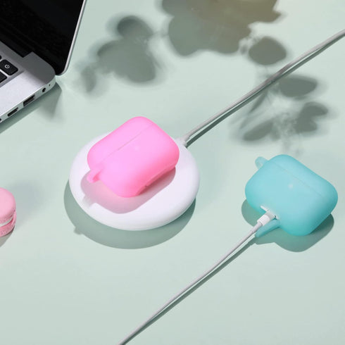 Silicone Case Cover Compatible with Apple AirPods Pro, Protective Soft Case with Carabiner for Airpods Pro 2...