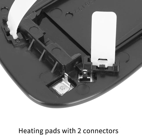 X AUTOHAUX Mirror Glass Heated with Backing Plate Driver Side Left Side Rear View Mirror Glass for VOLVO S60 S80 V70 2001-2006...