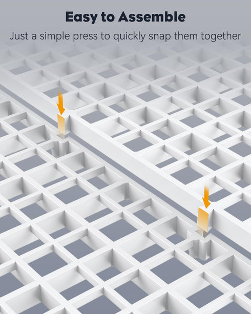 Pawfly 4 Pack Aquarium Fish Tank Divider, Plastic Aquarium Grid Divider, Egg Crate Divider Tray Grid Fish Tank Bottom Isolation Separator for Aqua...