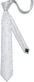 DiBanGu Mens Sequin Skinny Tie and Pocket Square Set,Shiny Solid Satin Slim Necktie for Party Wedding...