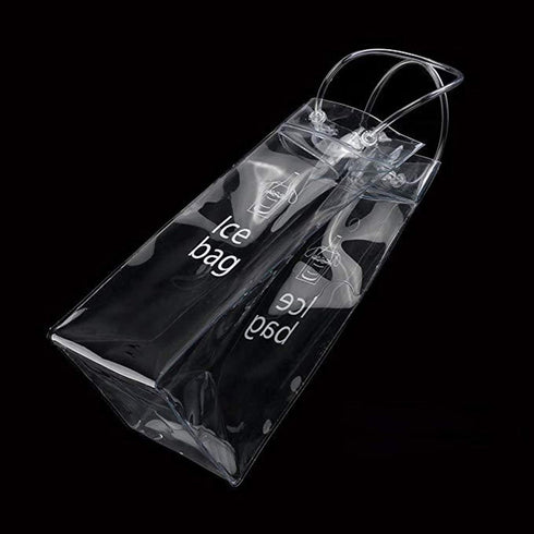 Ice Wine Bag Portable Collapsible Clear Wine Pouch Cooler with Handle for Party,Outdoor,Champagne,Cold Beer,White Wine,Chilled Beverages,Iced Drin...