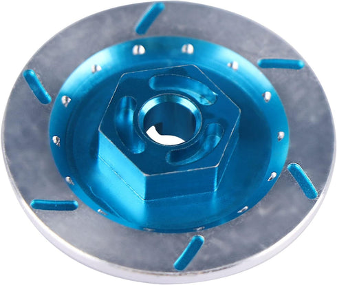 4-Pack 1/10 RC Car 12mm Aluminum Hex Brake Disc Wheel Hubs Adapters Spacers for 1/10 Sakura Racing On-Road Car Tires (Sky Blue)...