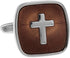 Cross Square Brown Christian Pair Cufflinks in a Presentation Gift Box & Polishing Cloth...