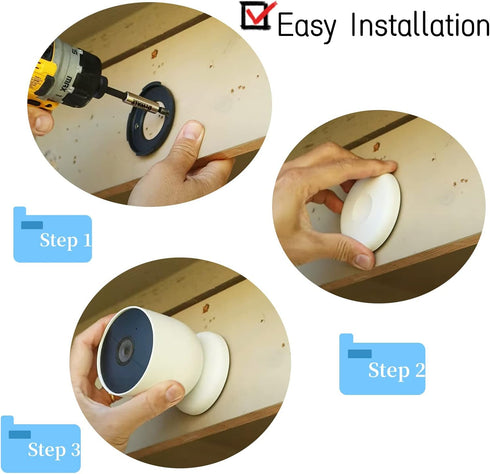Wall Mount for Google Nest Camera Replacement Part, Black, 2PCS...