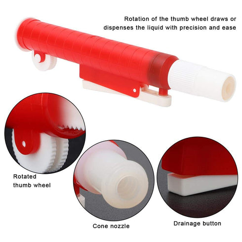 Pipette Pump for Pipettes 25 ml, Red Pipette Pump Filler for Disposable Plastic and Glass for Laboratory...