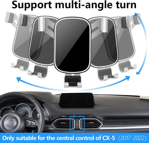 LUNQIN Car Phone Holder for Mazda CX-5 CX5 2017 2018 2019 2020 2021 2022 2023 2024 2025 CX 5 SUV Auto Interior Accessories Best Cell Phones Mount ...