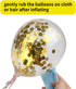 DIYASY Gold Happy Birthday Cake Topper Kit, Confetti Balloon Paper Fans Acrylic Cake Toppers for Birthday Cake Decoration 6 Pcs...
