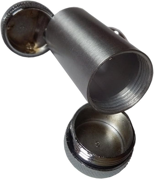 Metal Portable Ashtray,Outdoor Cigarettes Ashtray with Lid,Keychain,Cylinder Silver...