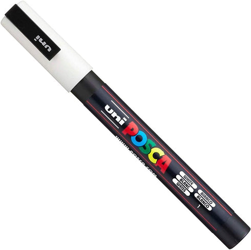 Posca PC-3M Paint Marker Pens - Glass Metal Pen - Set of White, Gold and Silver...