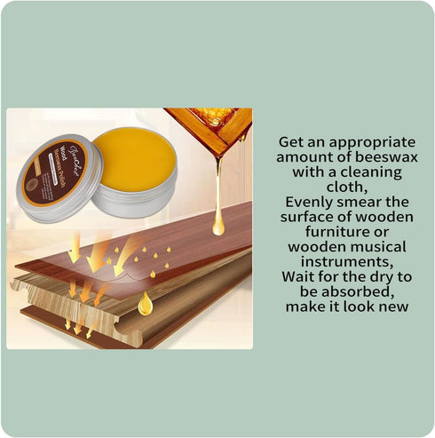 Wood Beeswax Polish For Wood Furniture And Wood Floor Traditional Beeswax Polish for Violin Cello Guitar and Wood Musical Instrument 5.28 fl.oz/15...