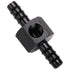 5/16 Hose Barb Inline Fuel Pressure Gauge T Fitting Adapter Union with 1/8 NPT Sensor Gage Port Aluminum Black...