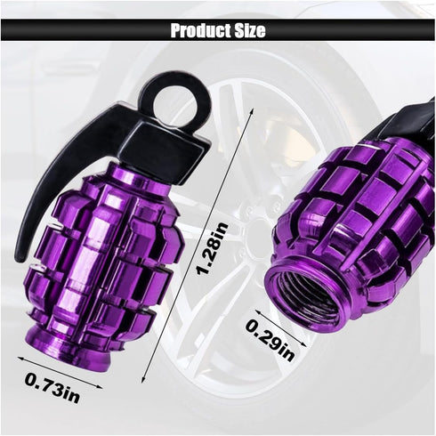 4PCS Chrome Tire Valve Stem Caps, Aluminium Alloy Car Wheel Tire Valve Caps, Personalized Car Exterior Air Stem Covers for Truck, SUV, Motorcycle ...