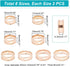 UNICRAFTALE 16pcs Rose Gold Blank Core Ring 8 Sizes Stainless Steel Finger Ring for Inlay Round Grooved Empty Ring Blanks with Velvet Pouches for ...