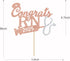 Rose Gold Glitter Congrats RN 2025 Cake Topper - 2025 Graduation Party Decoration, 2025 Nurse Congrats Grad Photo Prop...