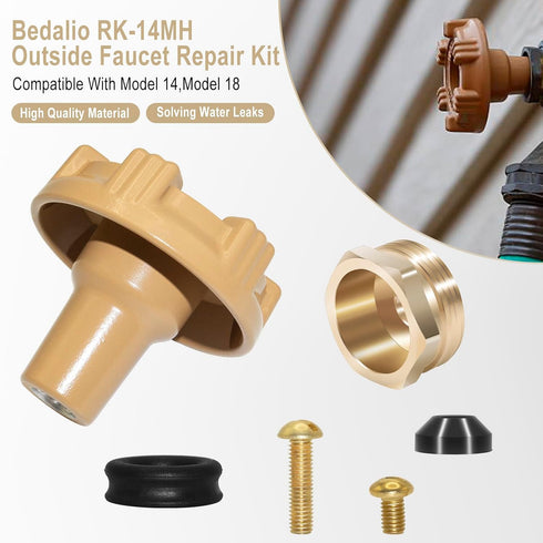RK-14MH Outside Faucet Repair Kit Metal Handle Compatible with Woodford Model 14,Model 18...