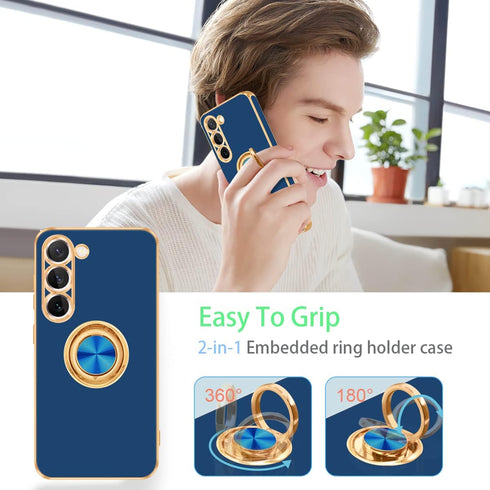 Fingic Samsung Galaxy S23 Plus Case, Galaxy S23 Plus Case with 360° Ring Holder Phone Case for Women Girls Slim Kickstand Magnetic Support Car Mou...