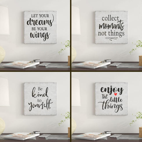 20 Piece Large Inspirational Word Stencil Set, Stencils for Painting on Wood - Wall Decor, Art, Drawing, Signs - Live Laugh Love, Be Kind, Inspire...