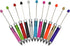 Maydahui 12PCS Multicolour Beadable Ballpoint Pens Retractable 4 in 1 Colored Bead Pen Plastic DIY Pens Cool Shaft Beaded Pen for DIY Making Schoo...