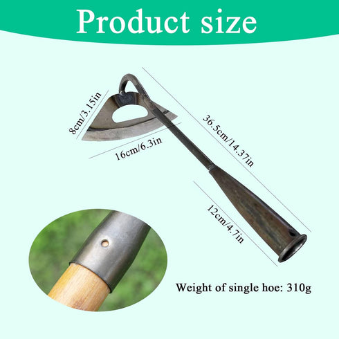 Garden Hoe All-Steel Hardened Hollow Hoe, Sharp Durable Garden Weeding Tools, Garden Edger Weeder Portable Household Vegetable Garden Shovel for B...