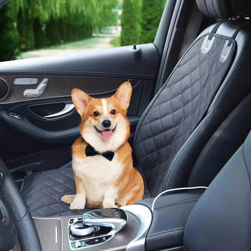Front Dog Car Seat Cover - Waterproof Car Seat Covers for Dogs Front Seats Only Car Seat Protector for SUV Trucks Sedans Front Seat Universal - Bl...