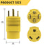 RV Plug Adapter PVC 50 Amp Male (14-50P) to 30 Amp Female (TT-30R) NEMA 14-50P to NEMA TT-30R...
