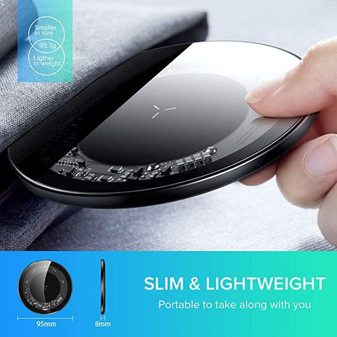 Wireless Charger 10W Fast Charge Aluminum Wireless Charging Pad Mat for iPhone 14 Pro Max/14 Plus/13 Pro/12/11/XS/XR/8, Samsung Galaxy S22/S21, No...