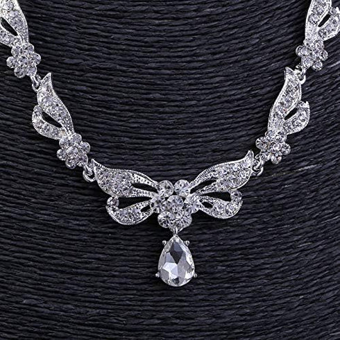 Wedding Sets For Women Bling Bride Hair Accessories Tiaras Earrings Necklace Wedding Jewelry Sets A...