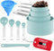 Measuring Cups & Spoons Set of 10 Pieces, Stackable Cups and Spoons, Nesting Measure Cups and Measuring Spoons with Stainless Steel Handle, Kitche...